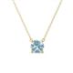 1 - Juliana 6.50 mm Round Aquamarine Solitaire Pendant Necklace 