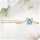 2 - Juliana 6.50 mm Round Aquamarine Solitaire Pendant Necklace 