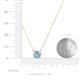 4 - Juliana 6.50 mm Round Aquamarine Solitaire Pendant Necklace 