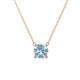 1 - Juliana 6.50 mm Round Aquamarine Solitaire Pendant Necklace 