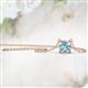 2 - Juliana 6.50 mm Round Aquamarine Solitaire Pendant Necklace 