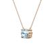 3 - Juliana 6.50 mm Round Aquamarine Solitaire Pendant Necklace 