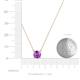 4 - Juliana 6.50 mm Round Amethyst Solitaire Pendant Necklace 