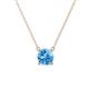 1 - Juliana 6.50 mm Round Blue Topaz Solitaire Pendant Necklace 