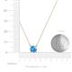 4 - Juliana 6.50 mm Round Blue Topaz Solitaire Pendant Necklace 
