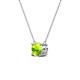 3 - Juliana 6.50 mm Round Peridot Solitaire Pendant Necklace 