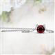 2 - Juliana 6.50 mm Round Red Garnet Solitaire Pendant Necklace 