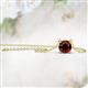2 - Juliana 6.50 mm Round Red Garnet Solitaire Pendant Necklace 