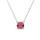 1 - Juliana 6.50 mm Round Rhodolite Garnet Solitaire Pendant Necklace 