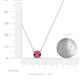 4 - Juliana 6.50 mm Round Rhodolite Garnet Solitaire Pendant Necklace 