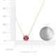 4 - Juliana 6.50 mm Round Rhodolite Garnet Solitaire Pendant Necklace 