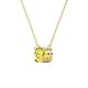 3 - Juliana 6.00 mm Round Yellow Sapphire Solitaire Pendant Necklace 