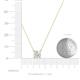 4 - Juliana 6.00 mm Round White Sapphire Solitaire Pendant Necklace 