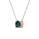 3 - Juliana 6.50 mm Round Blue Diamond Solitaire Pendant Necklace 