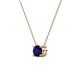3 - Juliana 5.40 mm Round Blue Sapphire Solitaire Pendant Necklace 