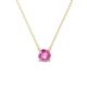 1 - Juliana 5.40 mm Round Pink Sapphire Solitaire Pendant Necklace 