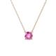 1 - Juliana 5.40 mm Round Pink Sapphire Solitaire Pendant Necklace 