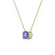 3 - Juliana 5.40 mm Round Tanzanite Solitaire Pendant Necklace 