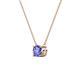 3 - Juliana 5.40 mm Round Tanzanite Solitaire Pendant Necklace 