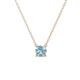 1 - Juliana 5.40 mm Round Aquamarine Solitaire Pendant Necklace 