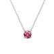 1 - Juliana 5.40 mm Round Pink Tourmaline Solitaire Pendant Necklace 
