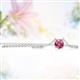 2 - Juliana 5.40 mm Round Pink Tourmaline Solitaire Pendant Necklace 