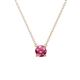 1 - Juliana 5.40 mm Round Pink Tourmaline Solitaire Pendant Necklace 
