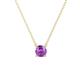 1 - Juliana 5.40 mm Round Amethyst Solitaire Pendant Necklace 