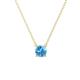 1 - Juliana 5.40 mm Round Blue Topaz Solitaire Pendant Necklace 