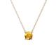 1 - Juliana 5.40 mm Round Citrine Solitaire Pendant Necklace 
