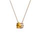 3 - Juliana 5.40 mm Round Citrine Solitaire Pendant Necklace 
