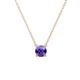 1 - Juliana 5.40 mm Round Iolite Solitaire Pendant Necklace 