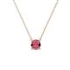 1 - Juliana 5.40 mm Round Rhodolite Garnet Solitaire Pendant Necklace 