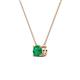 3 - Juliana 5.40 mm Round Emerald Solitaire Pendant Necklace 