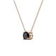 3 - Juliana 5.40 mm Round Black Diamond Solitaire Pendant Necklace 