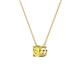 3 - Juliana 5.40 mm Round Yellow Sapphire Solitaire Pendant Necklace 