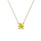 1 - Juliana 5.40 mm Round Yellow Sapphire Solitaire Pendant Necklace 