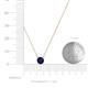 4 - Juliana 5.40 mm Round Blue Sapphire Solitaire Pendant Necklace 