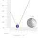 4 - Juliana 5.40 mm Round Tanzanite Solitaire Pendant Necklace 