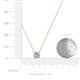 4 - Juliana 5.40 mm Round Aquamarine Solitaire Pendant Necklace 