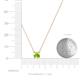 4 - Juliana 5.40 mm Round Peridot Solitaire Pendant Necklace 