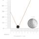 4 - Juliana 5.40 mm Round Black Diamond Solitaire Pendant Necklace 