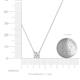 4 - Juliana 5.40 mm Round White Sapphire Solitaire Pendant Necklace 