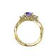 5 - Alika Signature Iolite and Diamond Three Stone Engagement Ring 