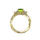 5 - Alika Signature Peridot and Diamond Three Stone Engagement Ring 