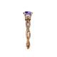 6 - Alika Signature Iolite and Diamond Three Stone Engagement Ring 