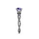 6 - Alika Signature Iolite and Diamond Three Stone Engagement Ring 