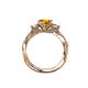 5 - Alika Signature Citrine and Diamond Three Stone Engagement Ring 