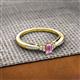 2 - Greta Desire Emerald Cut Pink Sapphire and Round Diamond Engagement Ring 