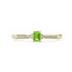 1 - Greta Desire Emerald Cut Peridot and Round Diamond Engagement Ring 